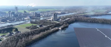 Holcim Obourg Floating Solar Panels